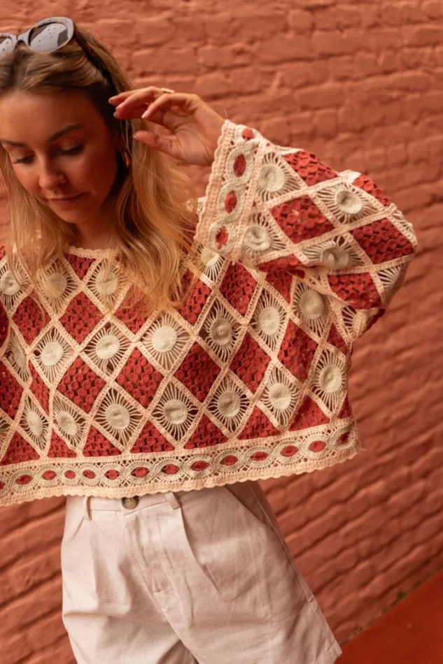 Women039s Clothing Blouses Easy Clothes Brick Crochet Kalya Blouse Women039s Clothing Blouses Easy Clothes Brick Crochet Kalya Blouse