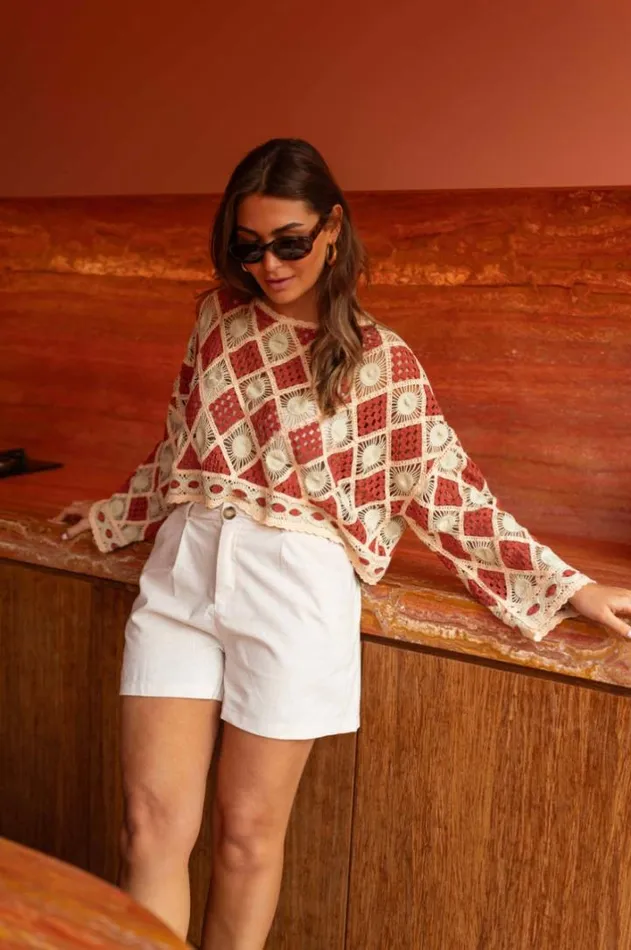 Women039s Clothing Blouses Easy Clothes Brick Crochet Kalya Blouse Women039s Clothing Blouses Easy Clothes Brick Crochet Kalya Blouse