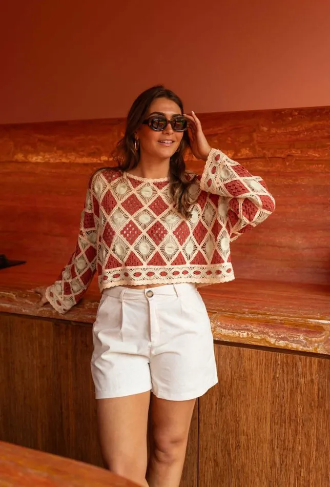 Women039s Clothing Blouses Easy Clothes Brick Crochet Kalya Blouse Women039s Clothing Blouses Easy Clothes Brick Crochet Kalya Blouse