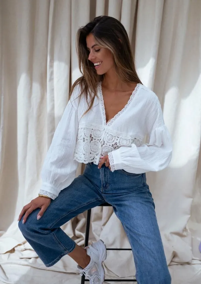 Women039s Clothing Blouses Easy Clothes Ecru Aldo Blouse Women039s Clothing Blouses Easy Clothes Ecru Aldo Blouse