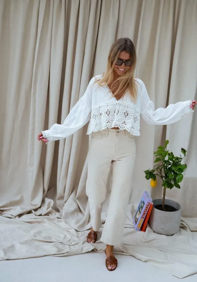 Women039s Clothing Blouses Easy Clothes Ecru Aldo Blouse Women039s Clothing Blouses Easy Clothes Ecru Aldo Blouse