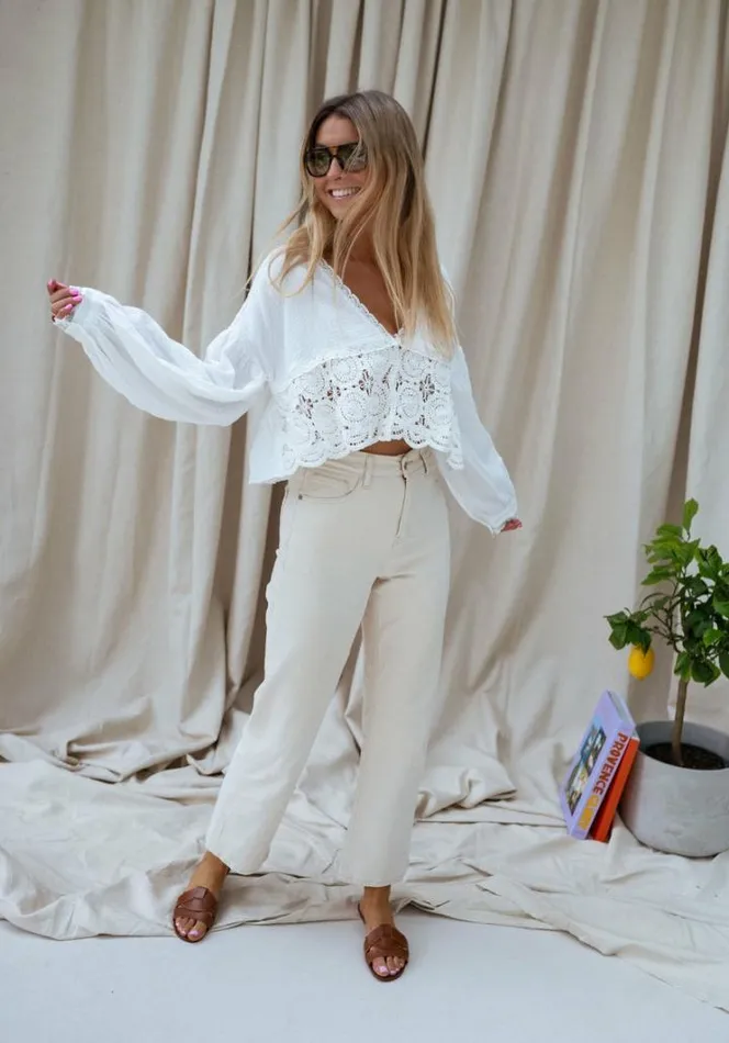 Women039s Clothing Blouses Easy Clothes Ecru Aldo Blouse Women039s Clothing Blouses Easy Clothes Ecru Aldo Blouse