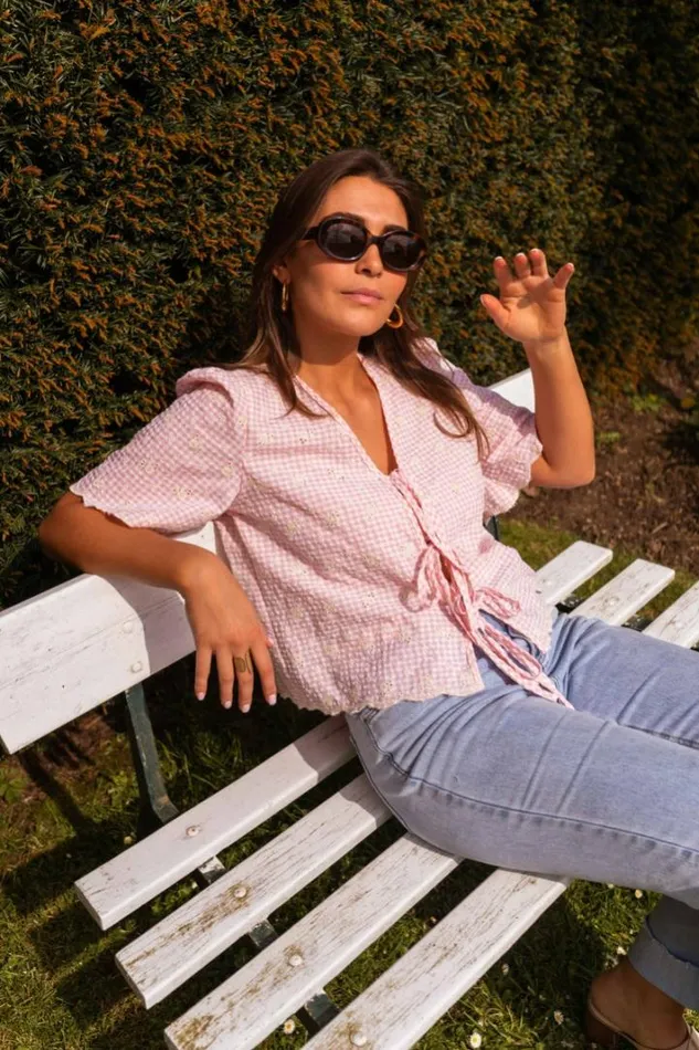 Women039s Clothing Blouses Easy Clothes Pink Charlotte Embroidered Blouse