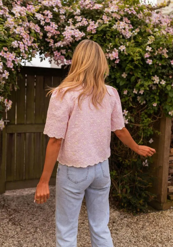 Women039s Clothing Blouses Easy Clothes Pink Charlotte Embroidered Blouse