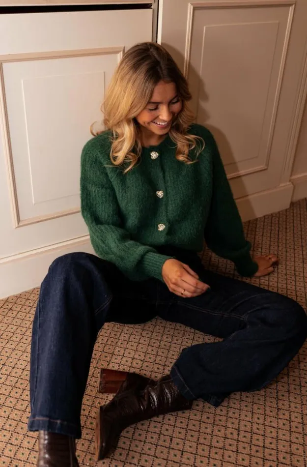 Women039s Clothing Cardigans Easy Clothes Green Rebecca Cardigan
