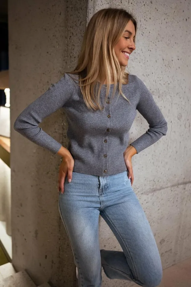 Women039s Clothing Cardigans Easy Clothes Grey Helo Cardigan