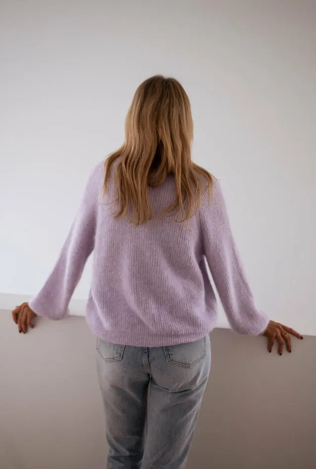 Women039s Clothing Cardigans Easy Clothes Lilac Isa Cardigan With Shiny Buttons
