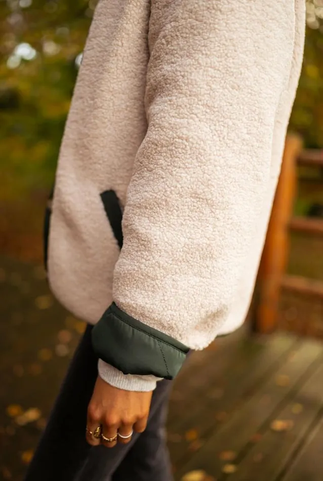 Women039s Clothing Coats Easy Clothes Beige And Green Billy Coat