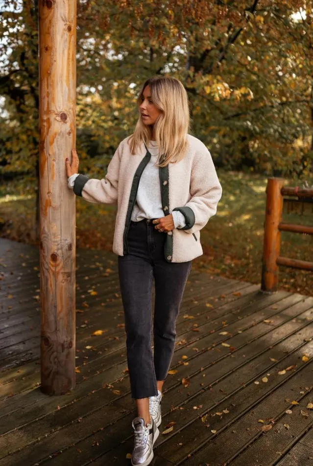 Women039s Clothing Coats Easy Clothes Beige And Green Billy Coat