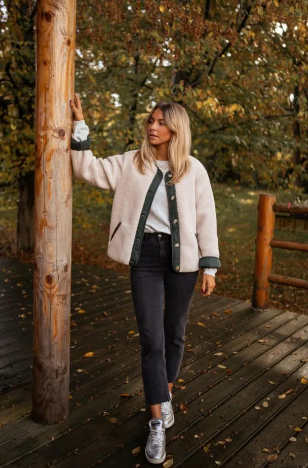 Women039s Clothing Coats Easy Clothes Beige And Green Billy Coat