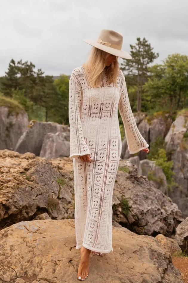 Women039s Clothing Dresses Easy Clothes Ecru Crochet Vera Dress