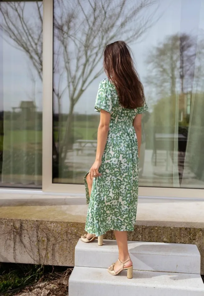 Women039s Clothing Dresses Easy Clothes Green Patterned Adena Dress