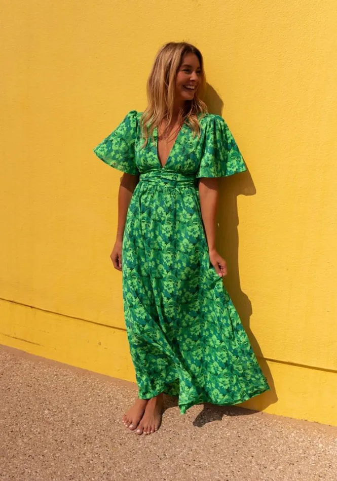 Women039s Clothing Dresses Easy Clothes Green Patterned Tiphaine Dress