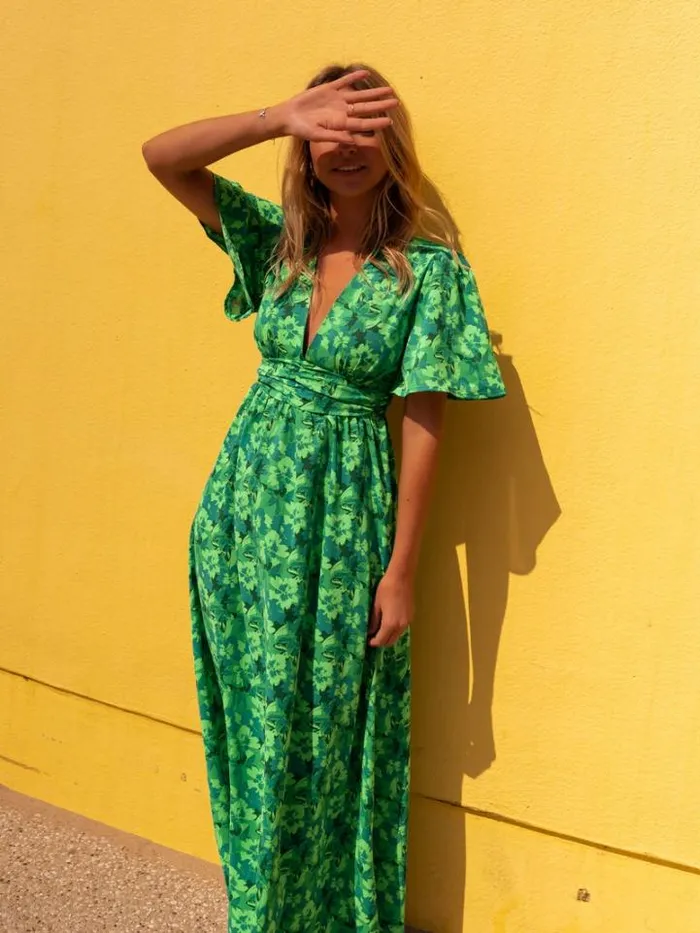 Women039s Clothing Dresses Easy Clothes Green Patterned Tiphaine Dress
