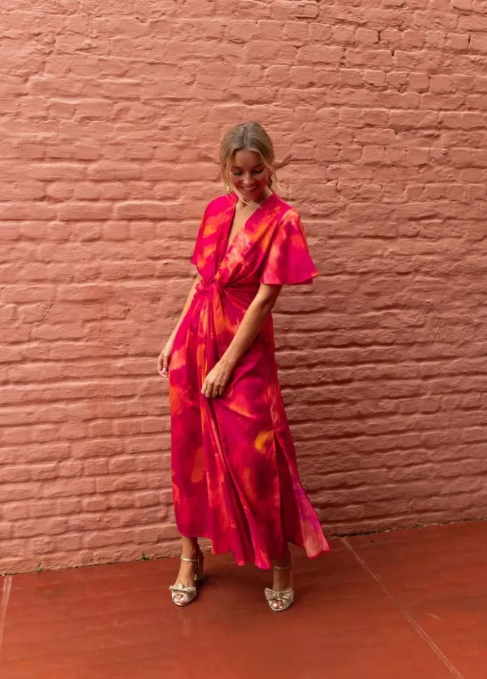 Women039s Clothing Dresses Easy Clothes Pink Patterned Joanny Dress Women039s Clothing Dresses Easy Clothes Pink Patterned Joanny Dress