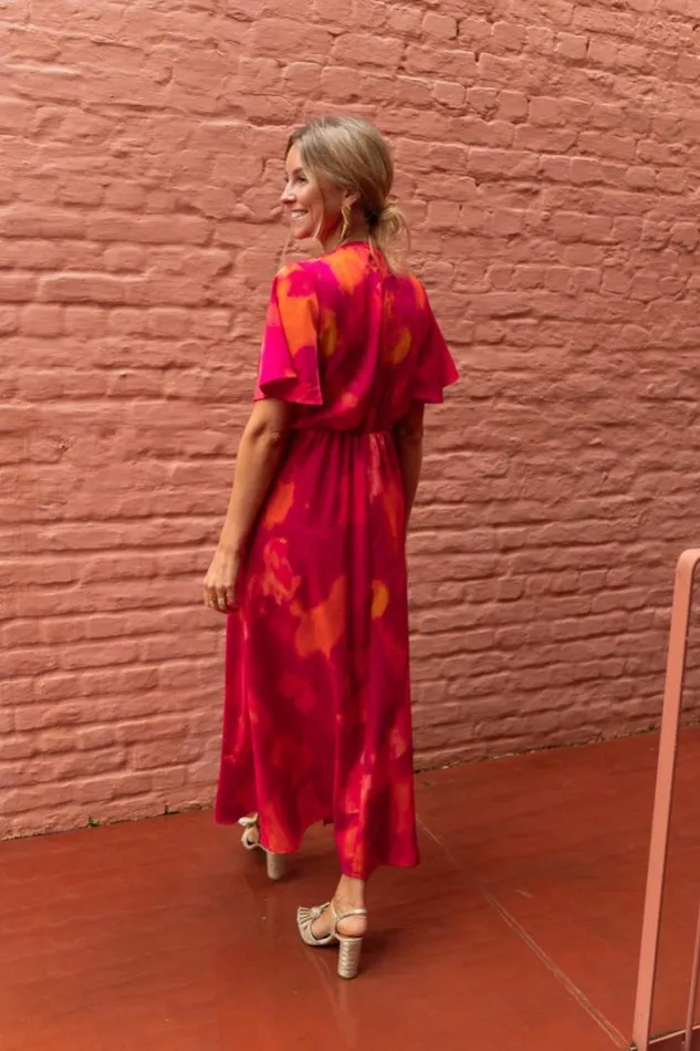 Women039s Clothing Dresses Easy Clothes Pink Patterned Joanny Dress Women039s Clothing Dresses Easy Clothes Pink Patterned Joanny Dress