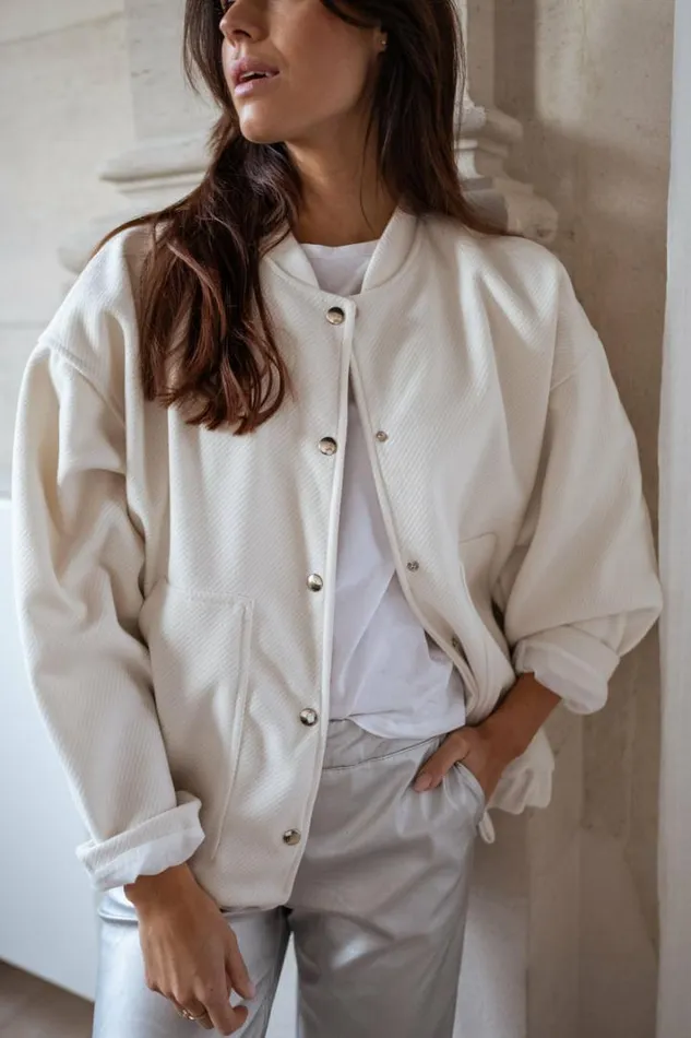 Women039s Clothing Jackets Easy Clothes Ecru Mahe Bomber Jacket