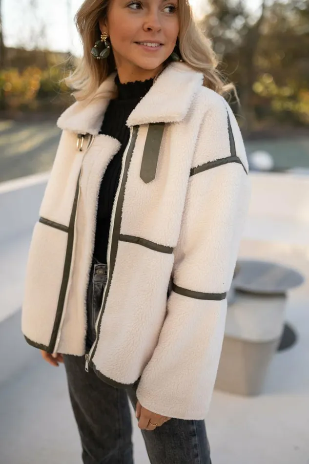 Women039s Clothing Jackets Easy Clothes Khaki Shearling Nita Jacket Khaki