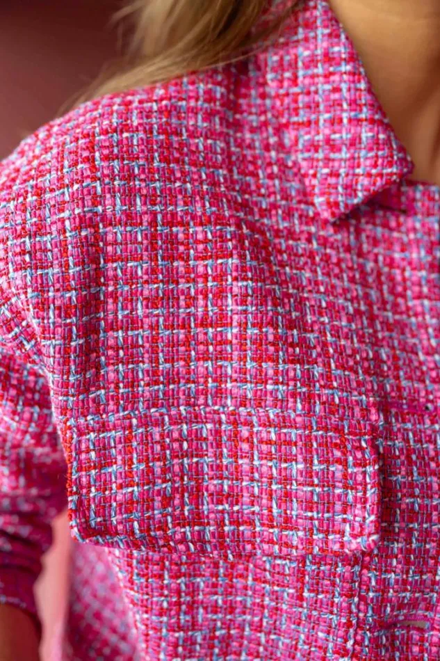 Women039s Clothing Jackets Easy Clothes Pink Tweed Joao Jacket Women039s Clothing Jackets Easy Clothes Pink Tweed Joao Jacket