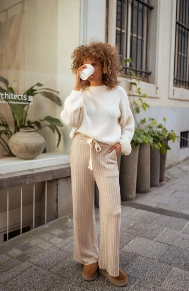 Women039s Clothing Pants and Jeans Easy Clothes Beige Lena Sweat Pants Beige