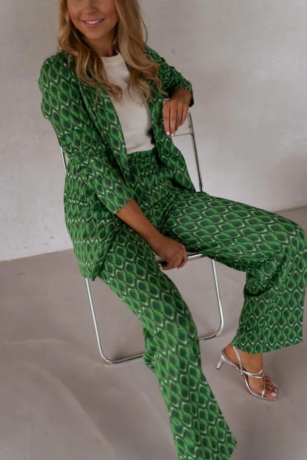Women039s Clothing Pants and Jeans Easy Clothes Green Patterned Peter Pants