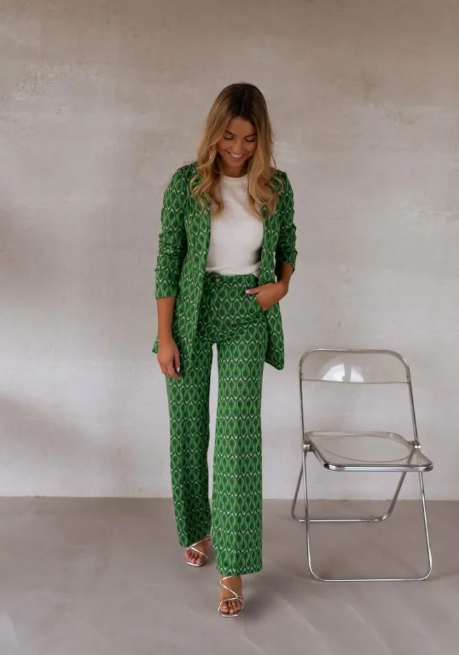 Women039s Clothing Pants and Jeans Easy Clothes Green Patterned Peter Pants