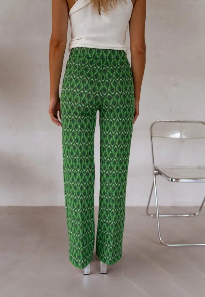 Women039s Clothing Pants and Jeans Easy Clothes Green Patterned Peter Pants