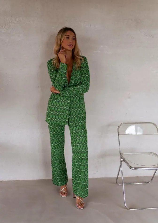 Women039s Clothing Pants and Jeans Easy Clothes Green Patterned Peter Pants