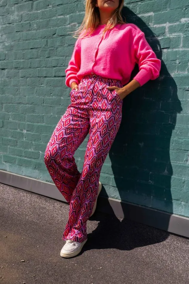 Women039s Clothing Pants and Jeans Easy Clothes Pink Patterned Lupa Pants