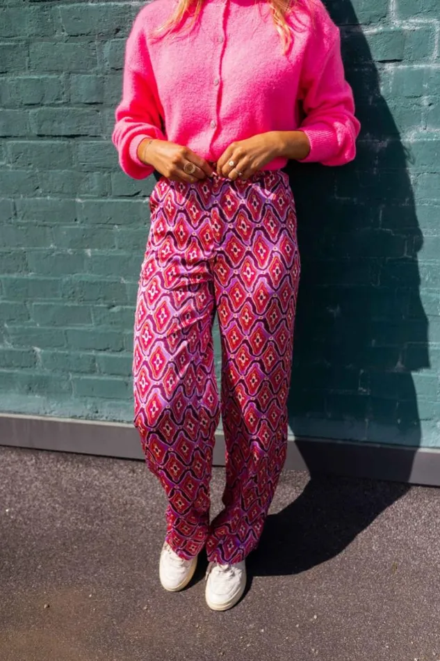 Women039s Clothing Pants and Jeans Easy Clothes Pink Patterned Lupa Pants
