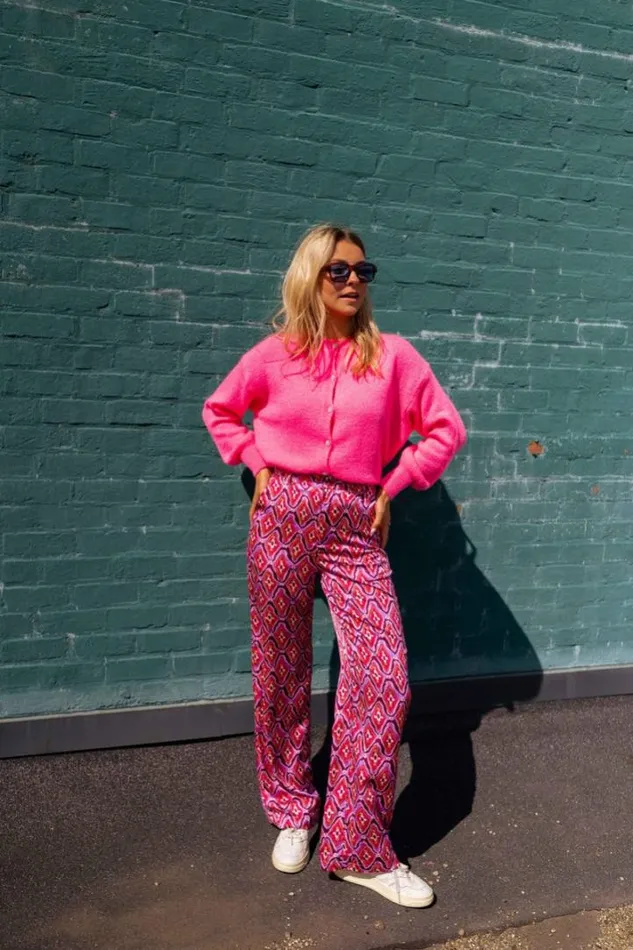 Women039s Clothing Pants and Jeans Easy Clothes Pink Patterned Lupa Pants