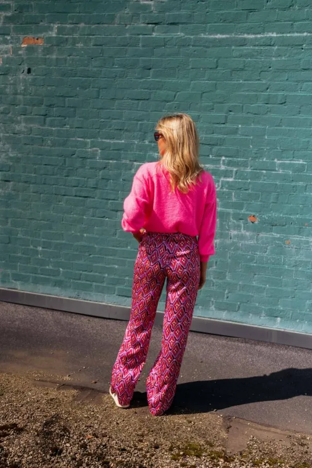 Women039s Clothing Pants and Jeans Easy Clothes Pink Patterned Lupa Pants