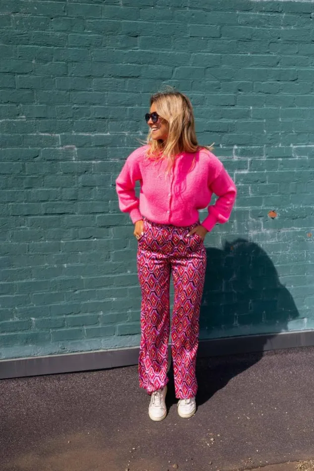 Women039s Clothing Pants and Jeans Easy Clothes Pink Patterned Lupa Pants