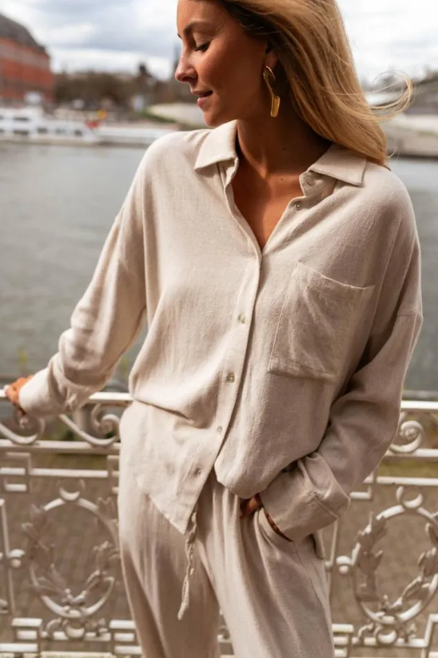 Women039s Clothing Shirts Easy Clothes Beige Kate Shirt