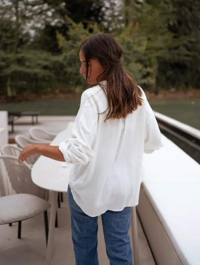Women039s Clothing Shirts Easy Clothes Ecru Blanca Linen Shirt Ecru