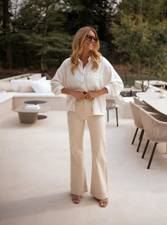 Women039s Clothing Shirts Easy Clothes Ecru Blanca Linen Shirt Ecru