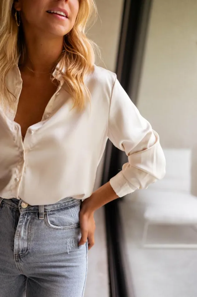 Women039s Clothing Shirts Easy Clothes Ecru Esteve Shirt Women039s Clothing Shirts Easy Clothes Ecru Esteve Shirt
