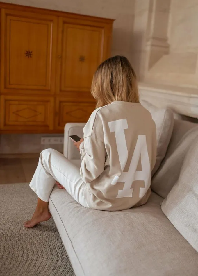 Women039s Clothing Sweaters Easy Clothes Beige Los Angeles Sweater Beige