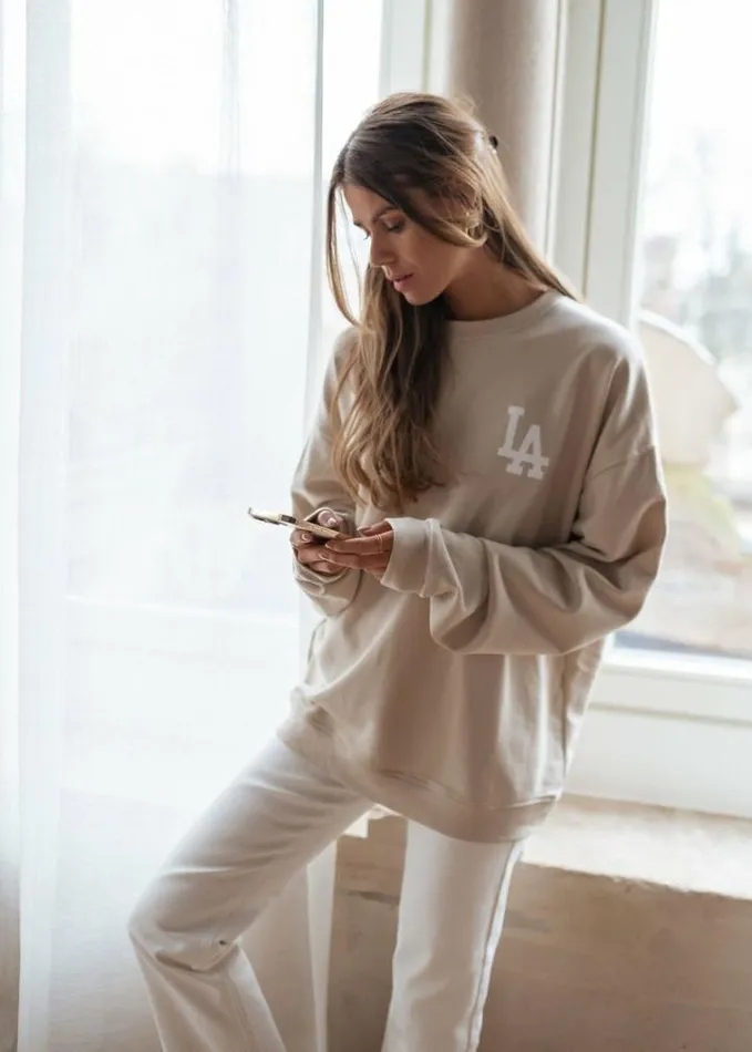 Women039s Clothing Sweaters Easy Clothes Beige Los Angeles Sweater Beige Women039s Clothing Sweaters Easy Clothes Beige Los Angeles Sweater Beige
