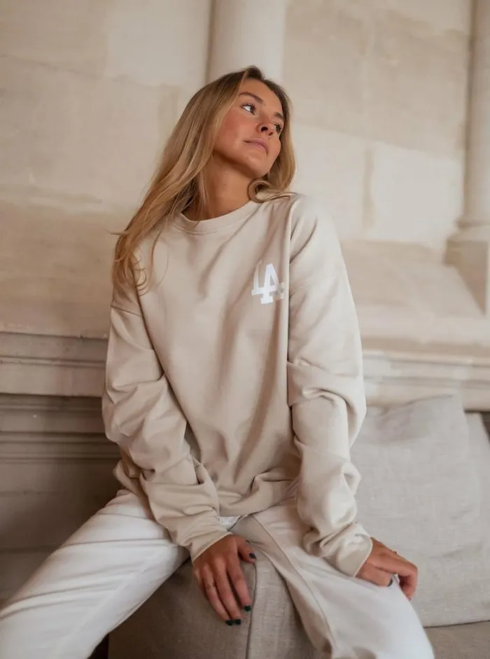 Women039s Clothing Sweaters Easy Clothes Beige Los Angeles Sweater Beige Women039s Clothing Sweaters Easy Clothes Beige Los Angeles Sweater Beige