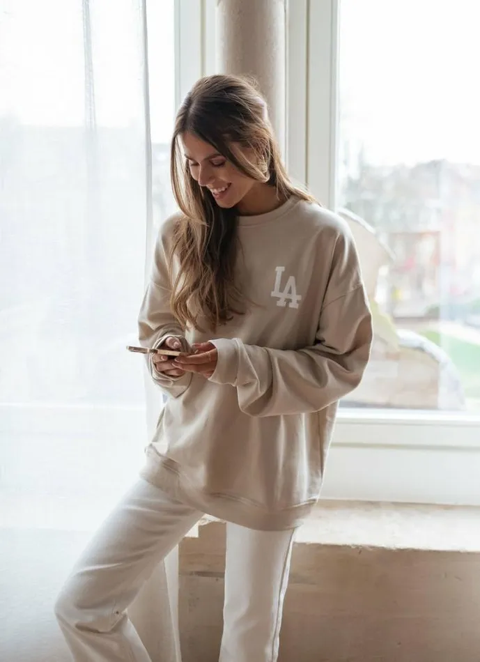 Women039s Clothing Sweaters Easy Clothes Beige Los Angeles Sweater Beige Women039s Clothing Sweaters Easy Clothes Beige Los Angeles Sweater Beige