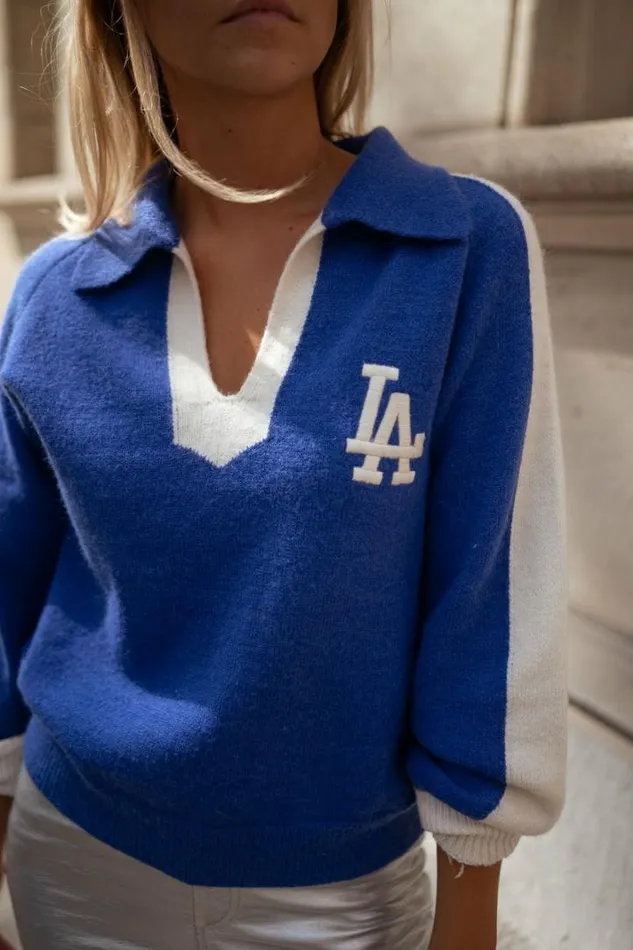 Women039s Clothing Sweaters Easy Clothes Blue And Ecru Alpla Sweater