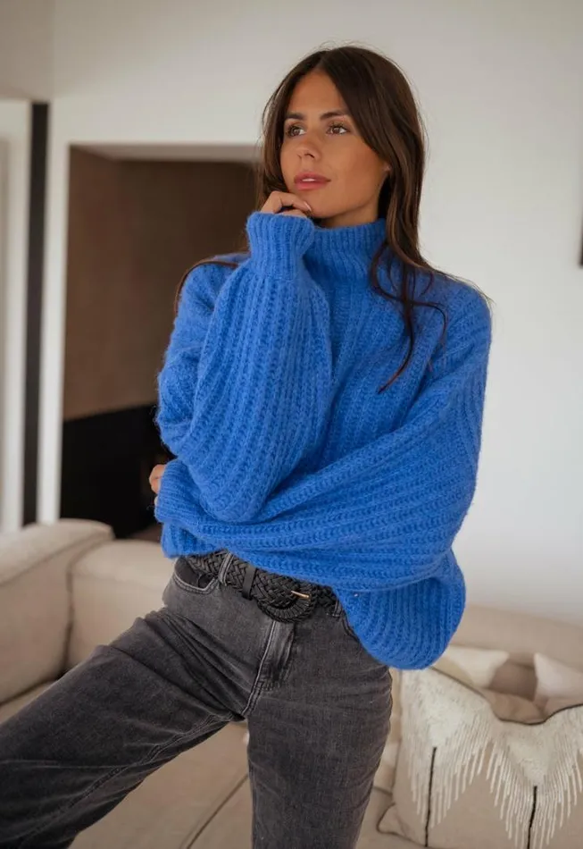 Women039s Clothing Sweaters Easy Clothes Blue Gabou Sweater Blue