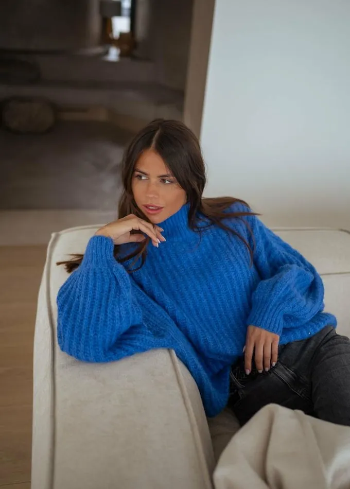 Women039s Clothing Sweaters Easy Clothes Blue Gabou Sweater Blue