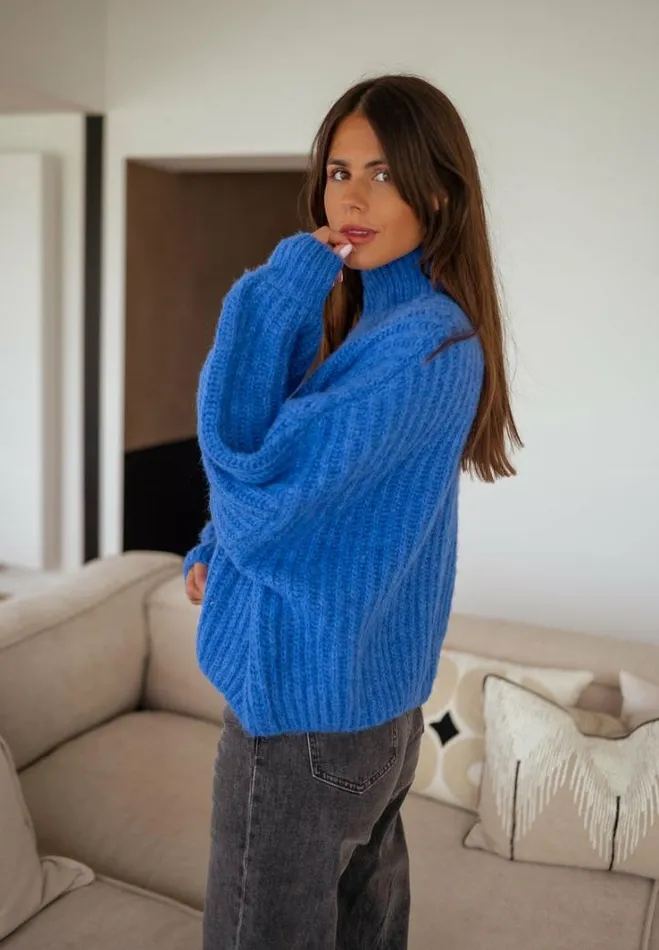 Women039s Clothing Sweaters Easy Clothes Blue Gabou Sweater Blue