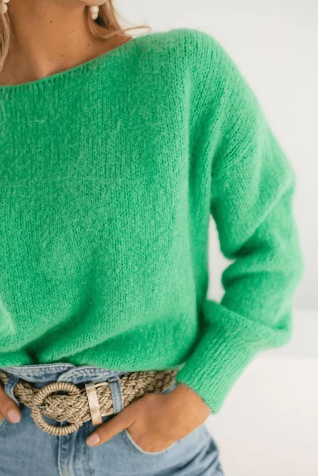 Women039s Clothing Sweaters Easy Clothes Green Francesca Sweater Green Women039s Clothing Sweaters Easy Clothes Green Francesca Sweater Green