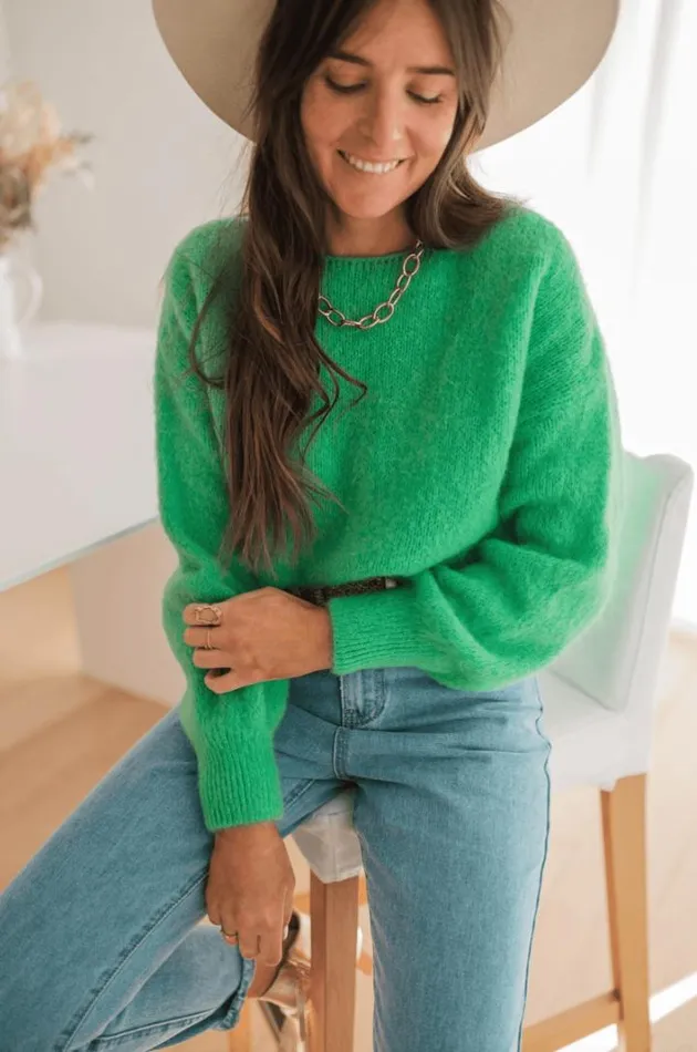Women039s Clothing Sweaters Easy Clothes Green Francesca Sweater Green Women039s Clothing Sweaters Easy Clothes Green Francesca Sweater Green
