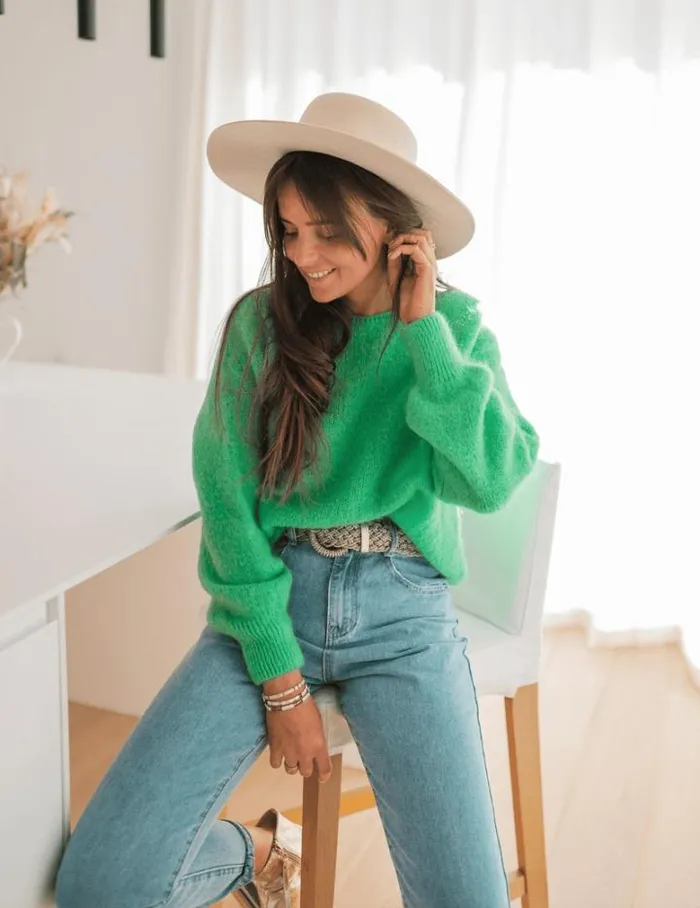 Women039s Clothing Sweaters Easy Clothes Green Francesca Sweater Green Women039s Clothing Sweaters Easy Clothes Green Francesca Sweater Green