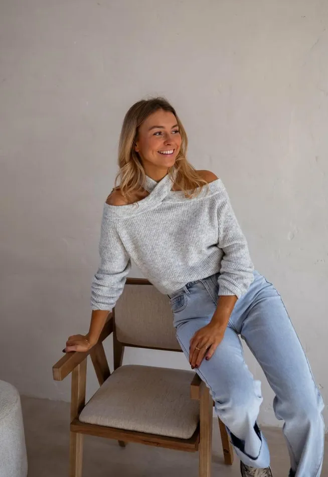 Women039s Clothing Sweaters Easy Clothes Grey Piper Sweater Grey Women039s Clothing Sweaters Easy Clothes Grey Piper Sweater Grey