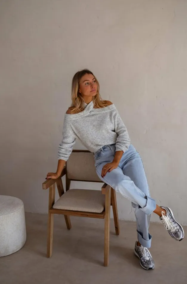 Women039s Clothing Sweaters Easy Clothes Grey Piper Sweater Grey Women039s Clothing Sweaters Easy Clothes Grey Piper Sweater Grey